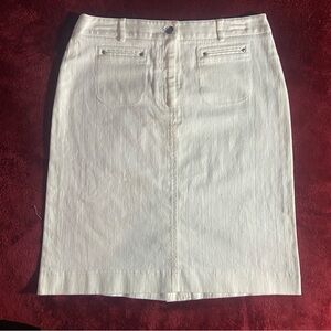 Elliott Lauren Cream Pencil Skirt